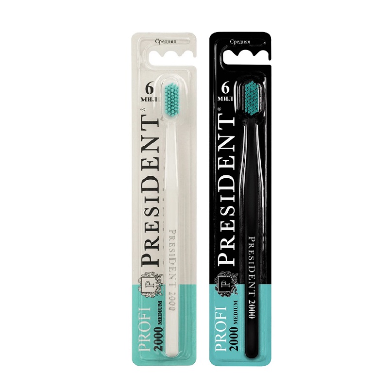President Зубная щетка Profi 2000 средняя