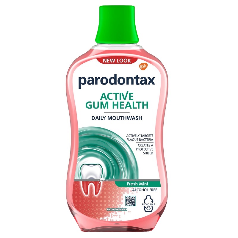 Parodontax Ополаскиватель для полости рта Активная Защита Дёсен Свежая Мята 500 мл 