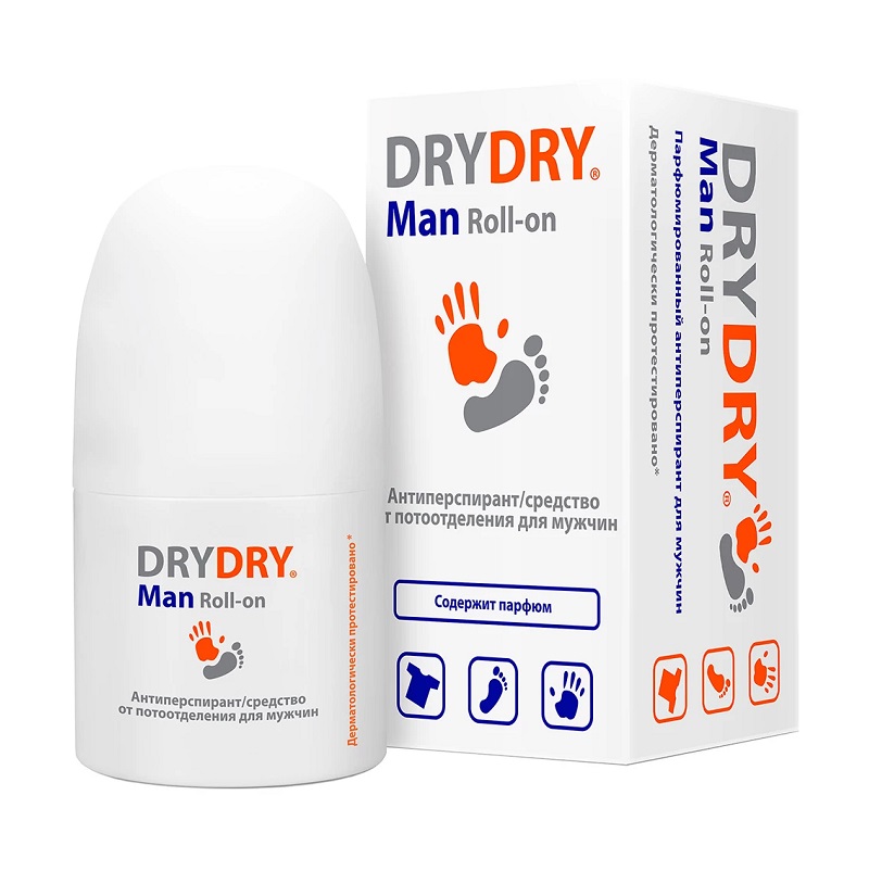 Средство DRY DRY Man (ДРАЙ ДРАЙ Мен) Парфюм.антиперспирант от потоотделения д/мужчин 50 мл