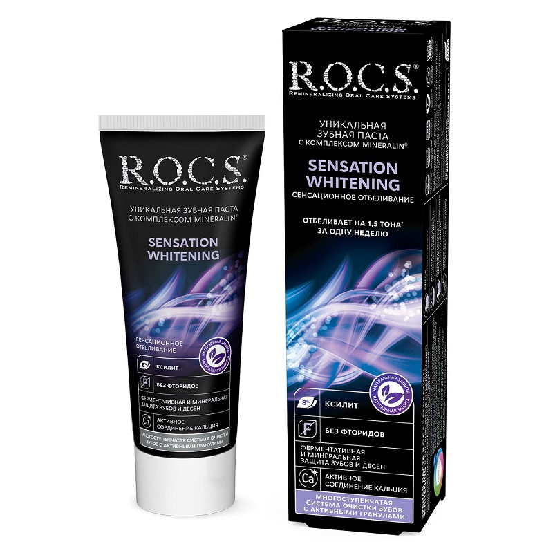 Rocs Зубная паста Сенсационное отбеливание 74g