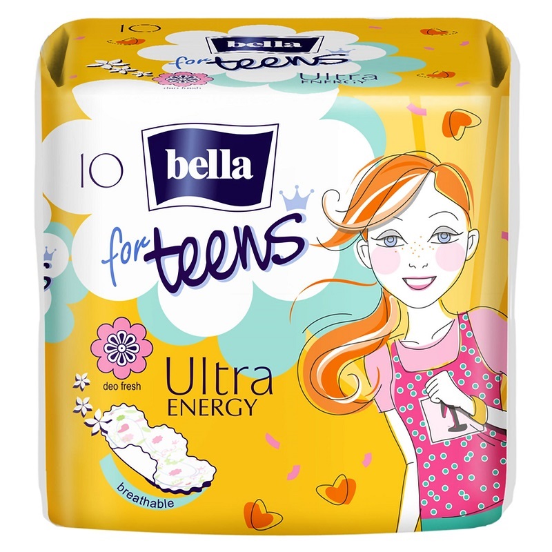 Bella Прокладки For Teens Ultra Energy Deo женские гигиен супертонкие впитывающие 10 шт