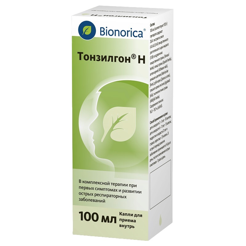 ТОНЗИЛГОН Н (капли для внутреннего применения  фл. 100 мл №1)