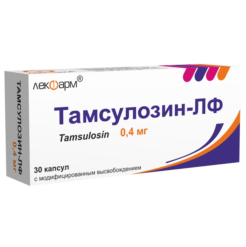 ТАМСУЛОЗИН-ЛФ (капсулы с модифицированным высвобождением 0,4 мг  №10х3)